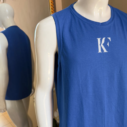 Camiseta desmangada KF - Azul K289