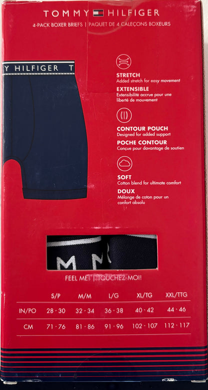 4 Pack Boxer Tommy Hilfiger-Negro con franja  US25