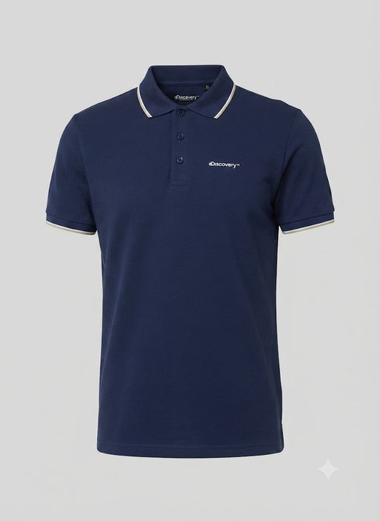 Camisa Tipo Polo Marca Discovery  Azul Marino NK06