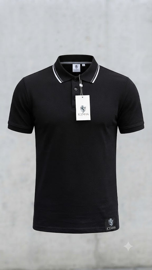 Camisa tipo polo marca Ice Man/ Negro NK15