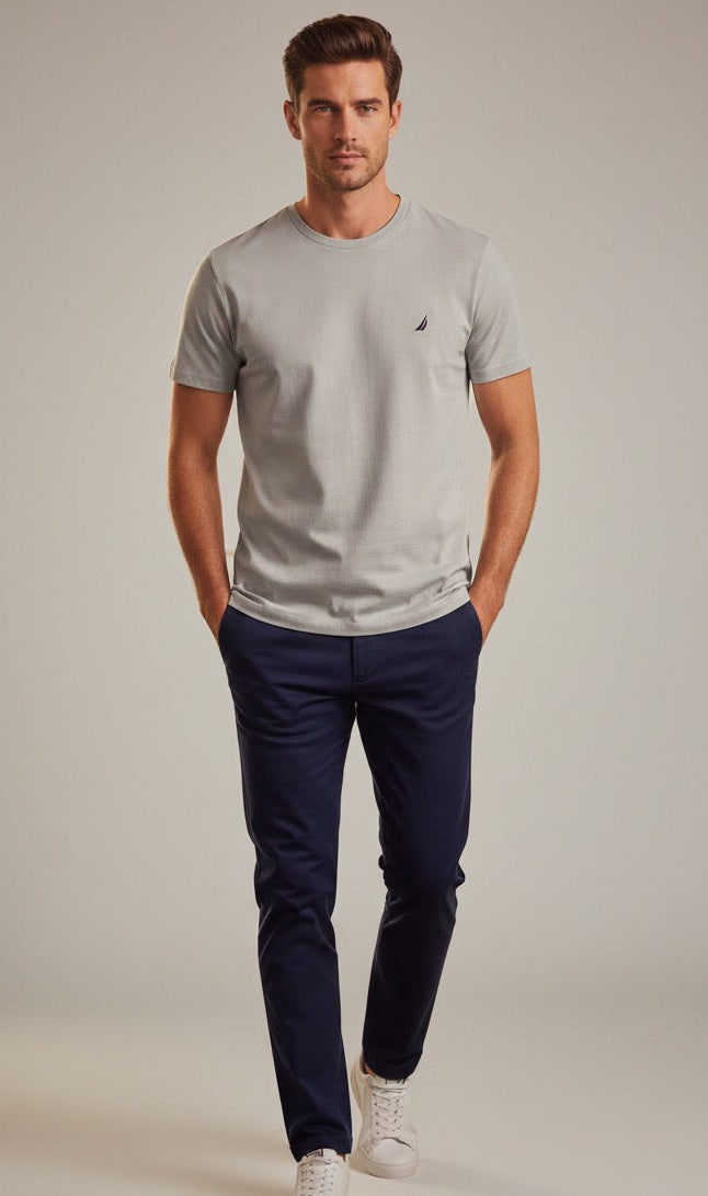Camiseta Nautica-Gris US80