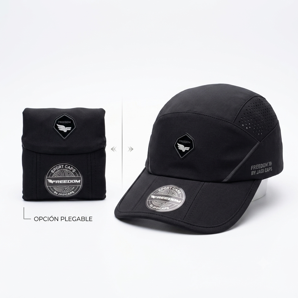 Gorra Deportiva Transpirable Plegable - Negra KCN63