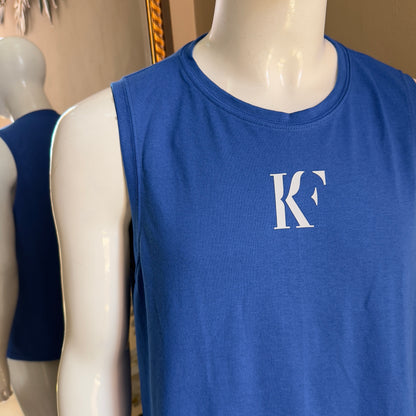 Camiseta desmangada KF - Azul K289