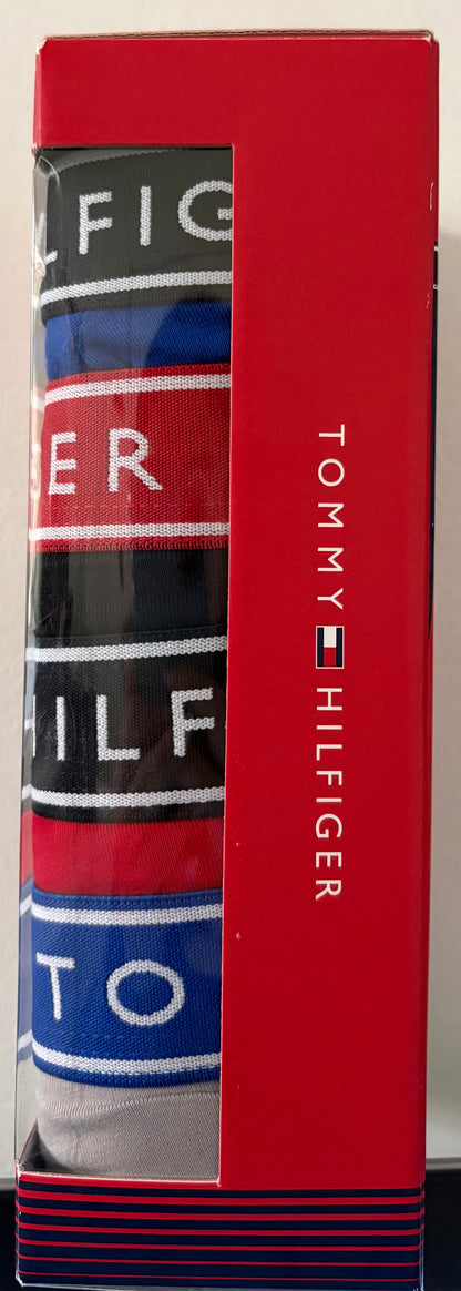 4 Pack Boxer Tommy Hilfiger-Azul, Negro, Rojo y Gris  US26