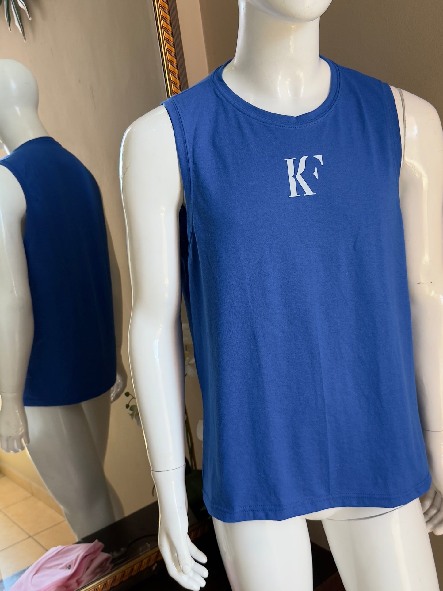 Camiseta desmangada KF - Azul K289