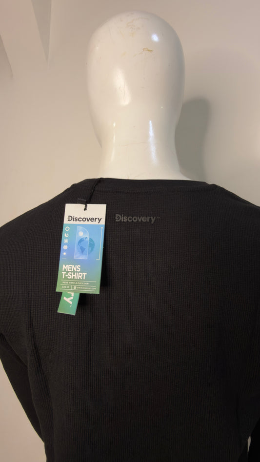 Camiseta Manga Larga Discovery para Caballero - Negra KCN14