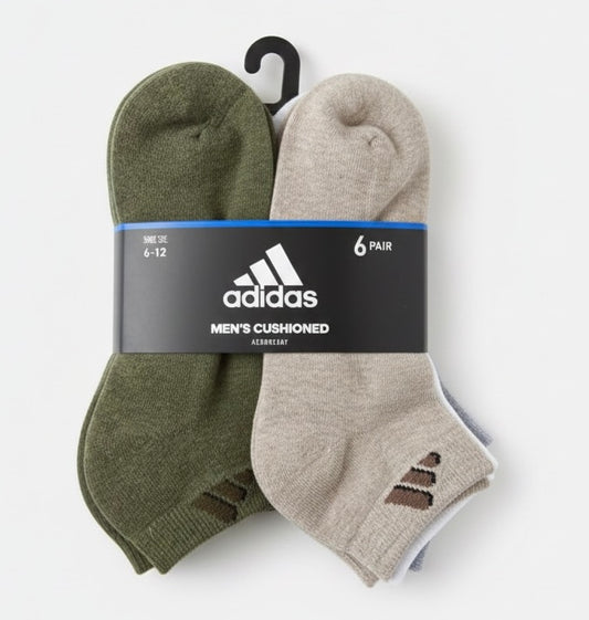 6 Pack Calcetas Adidas-Colores Mixtos US31