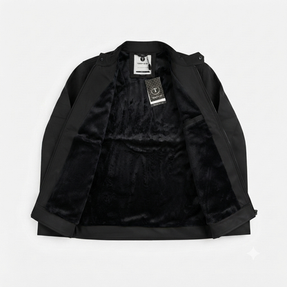 Jacket Impermeable Cuerina Touch & Go - Negra KCN46