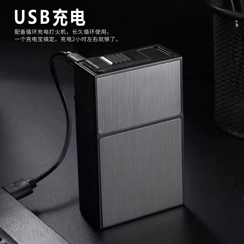 Caja para Cigarrillos y Encendedor/ Dorado IM30