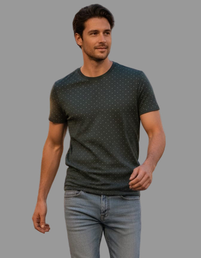 Camiseta Kenneth Cole-Verde Grisáceo con diseño US81