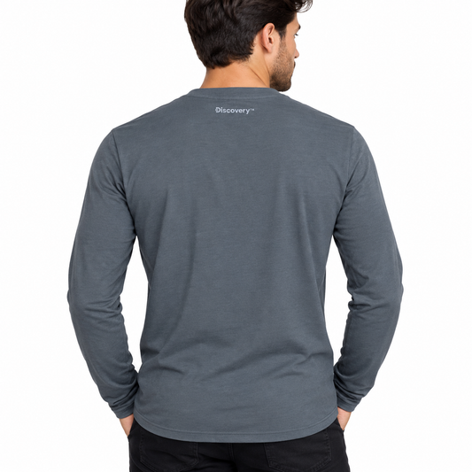 Camiseta Manga Larga para Caballero - KCN177 Gris Oscuro