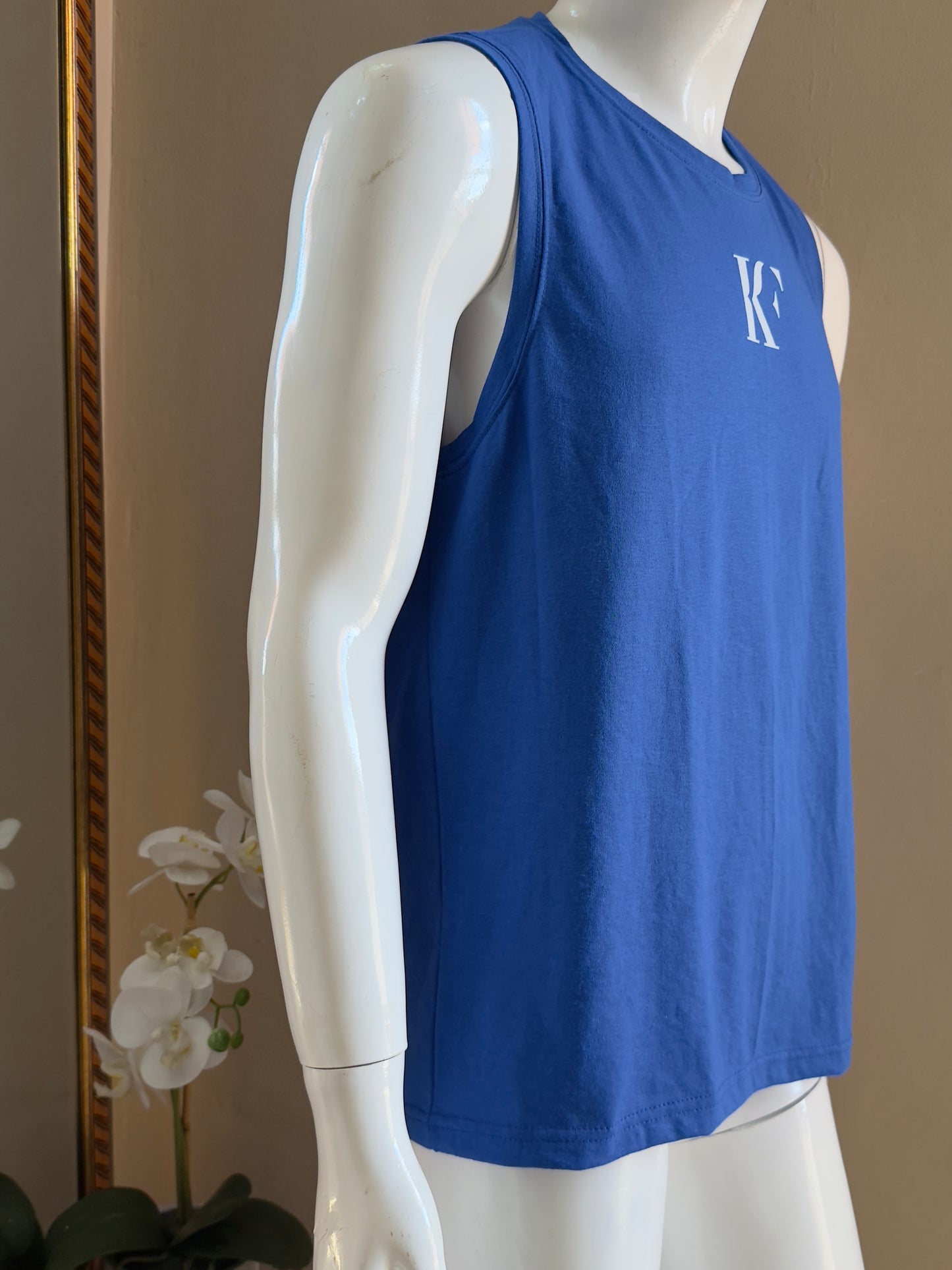 Camiseta desmangada KF - Azul K289