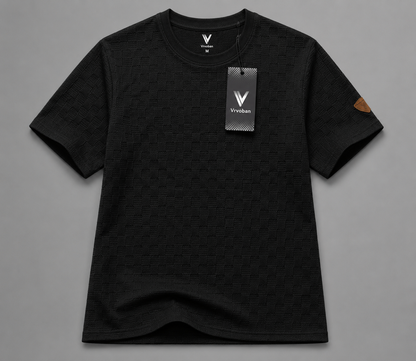 Camiseta Over Size con Alto relieve  Marca Interview -  Negro NK20