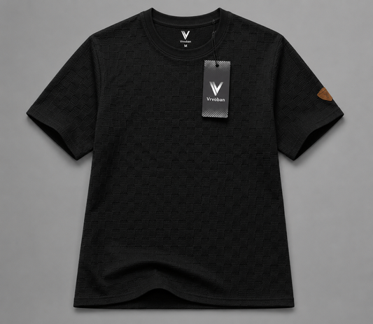 Camiseta Over Size con Alto relieve  Marca Interview -  Negro NK20