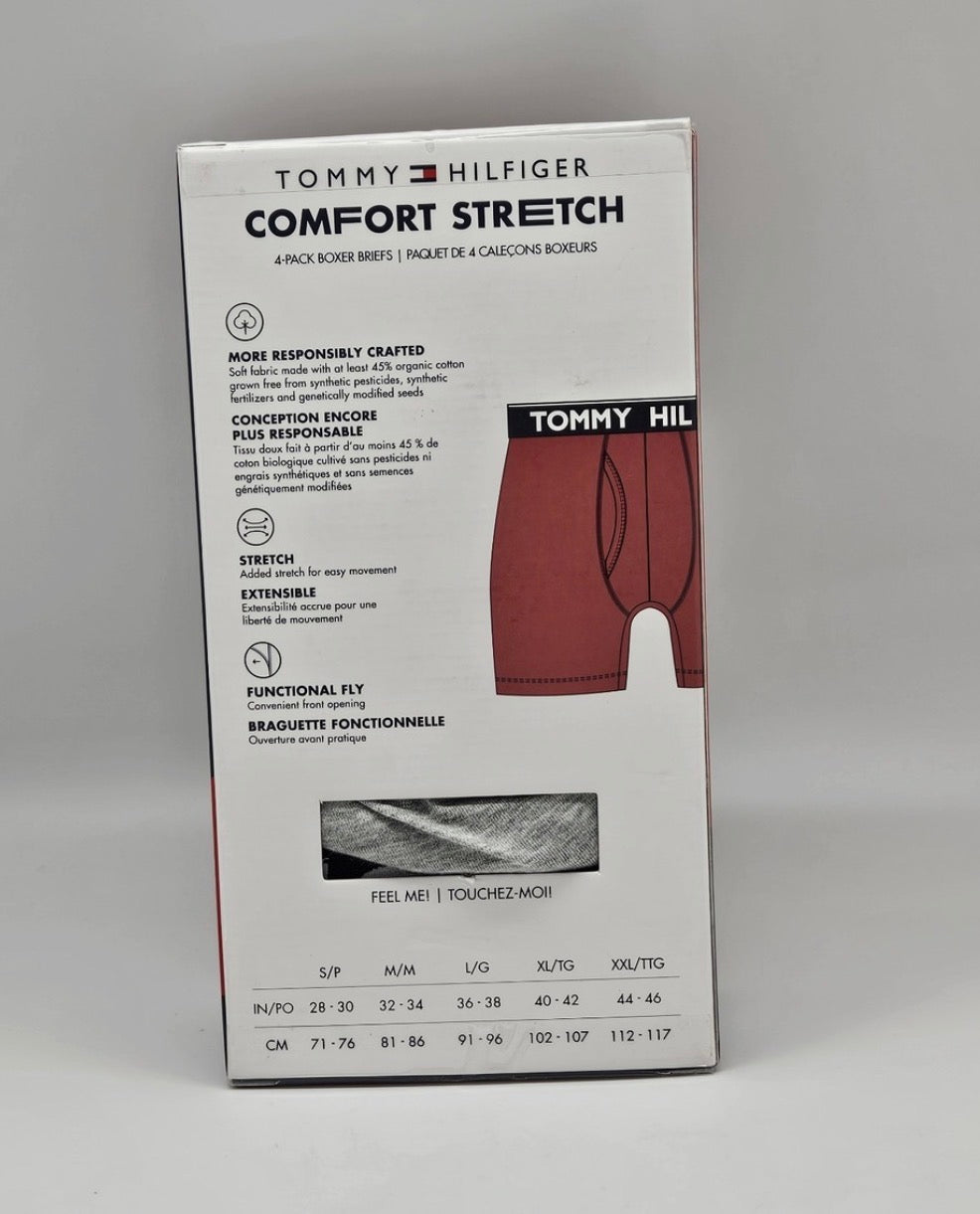 4 Pack Boxer Tommy Hilfiger-Rojo, Negro y Gris US22