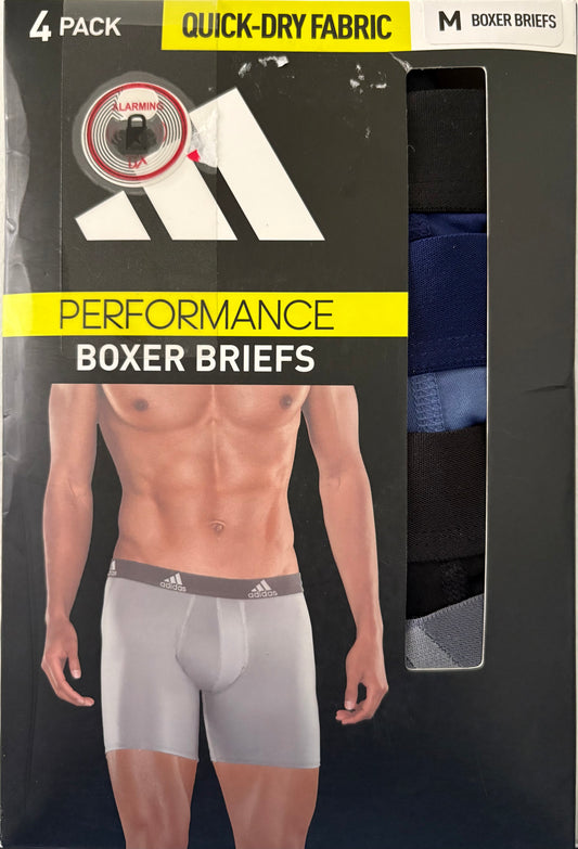 4 Pack Boxer Adidas-Azul, Negro y Gris US21