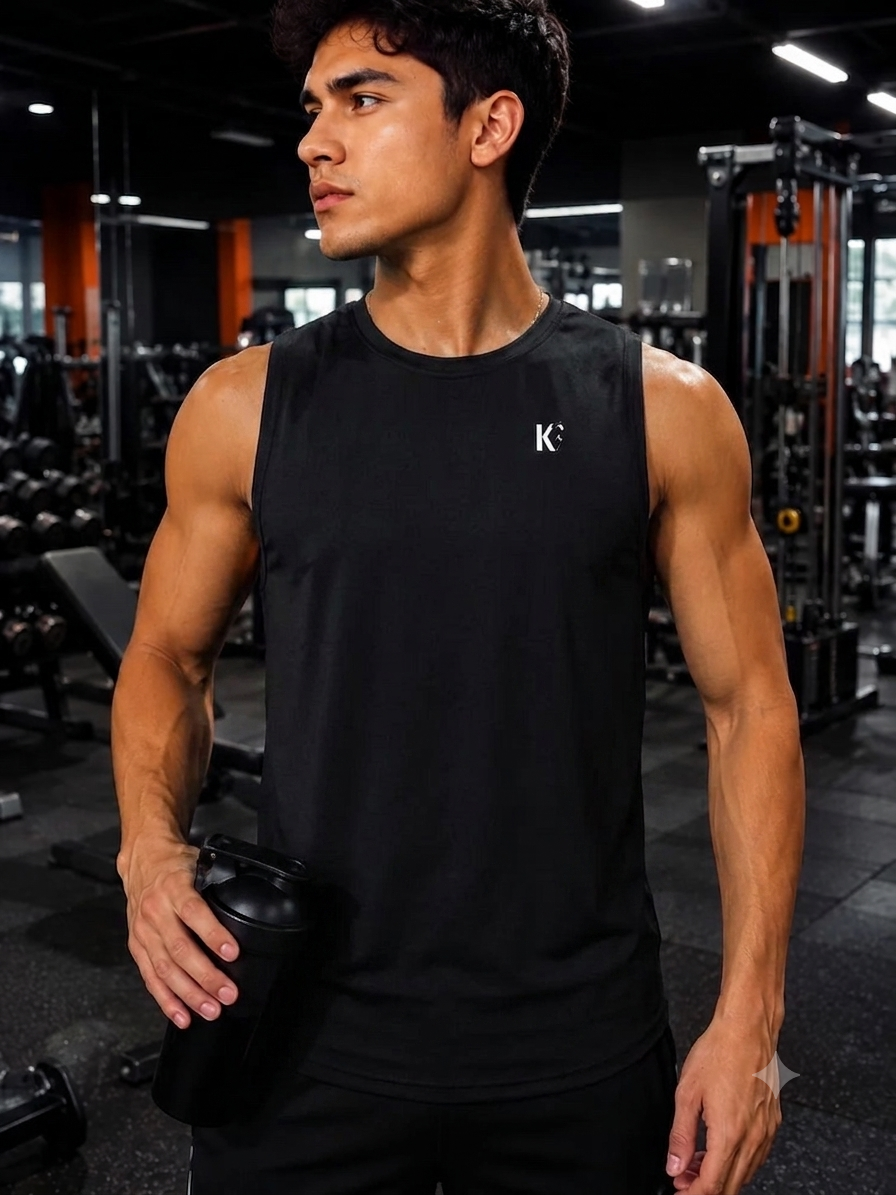 Camisa Deportiva KF/Full Negro K141