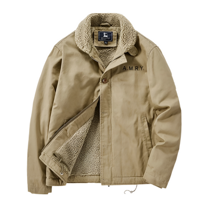 OUTLET22 Abrigo Casual Hombre - Beige AMRY