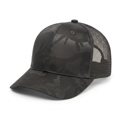 Gorra Camuflaje con Malla - Negro KCN61