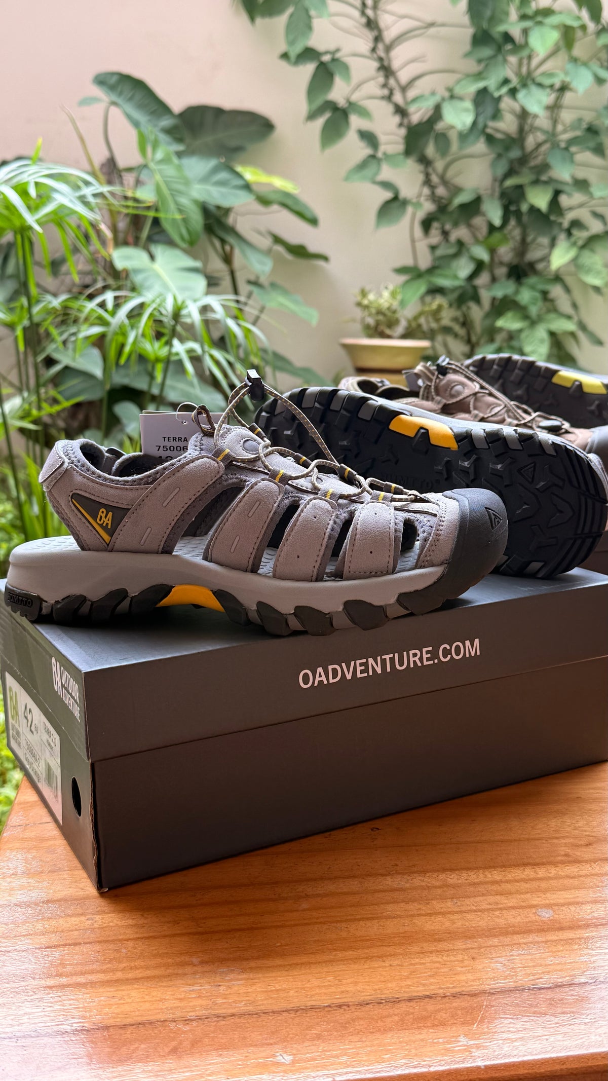 Sandalias Outdoor para Caballero - FM18 Gris/Amarillo