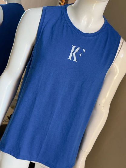 Camiseta desmangada KF - Azul K289