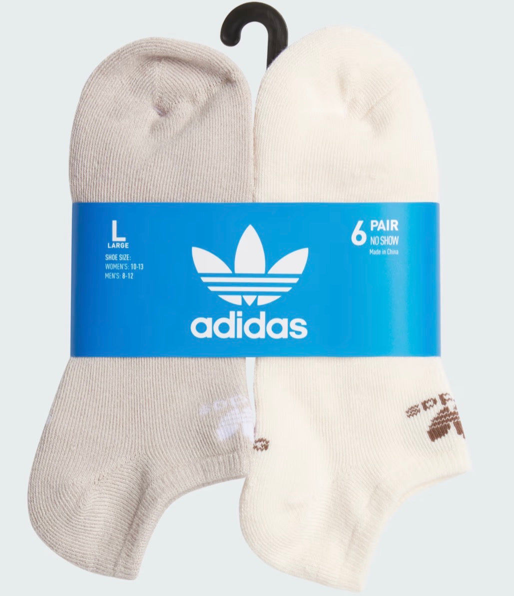 6 Pack Calcetas Adidas-Colores Mixtos US29