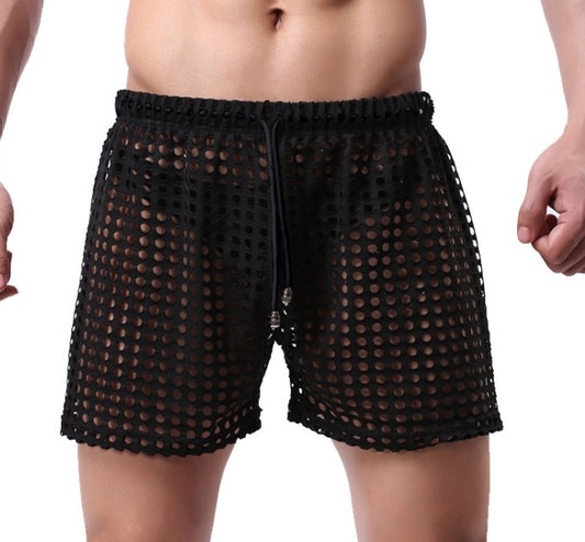 Short Malla Transparente - Negro K274