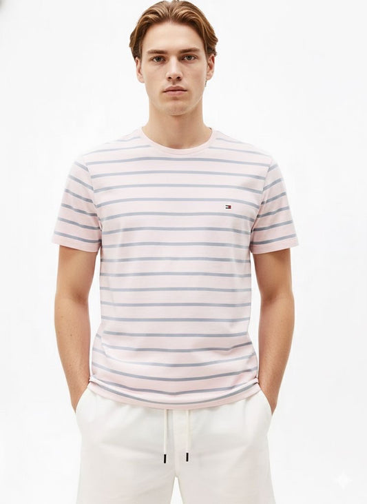 Camiseta Tommy Hilfiger-Rosa y Gris US41