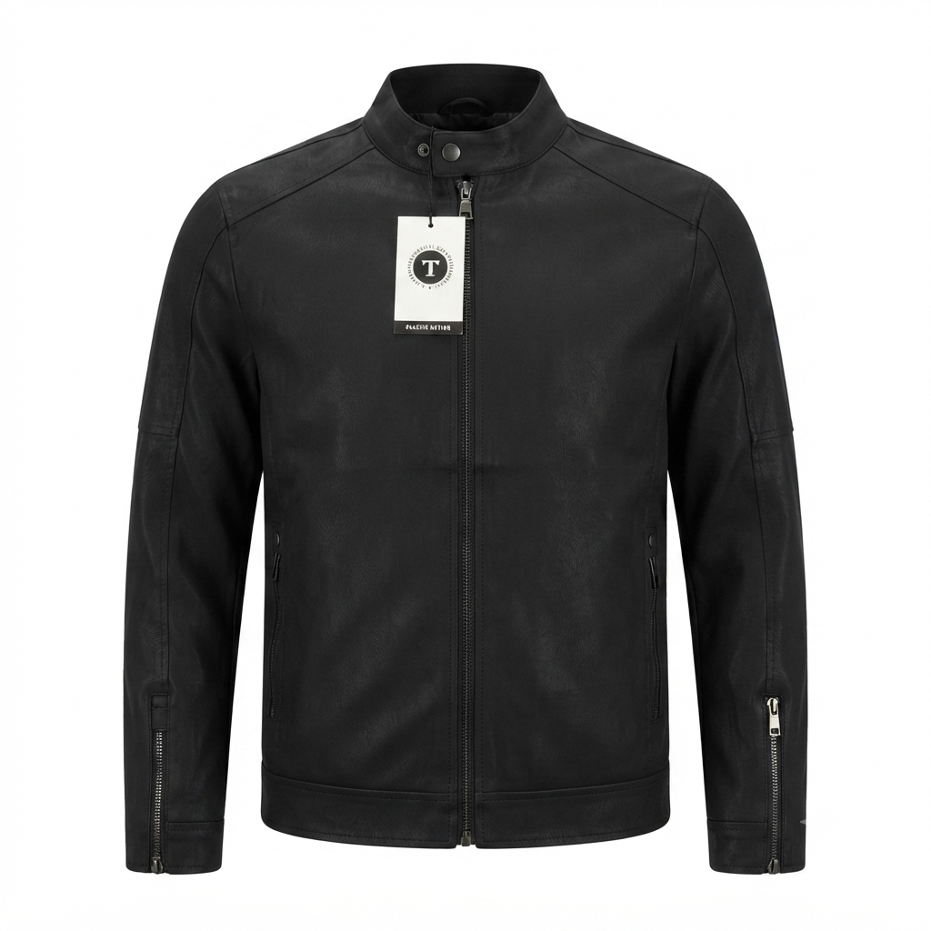 Jacket Impermeable Cuerina Touch & Go - Negra KCN46