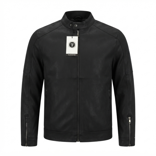 Jacket Impermeable Cuerina Touch & Go - Negra KCN46