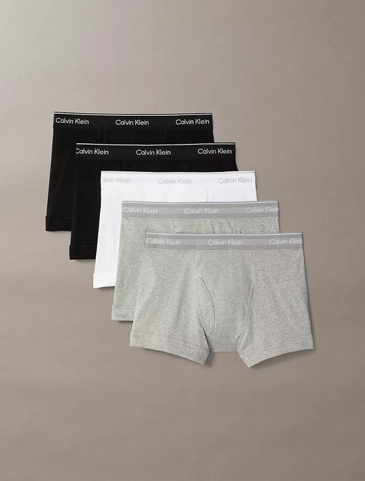 5 Pack Boxer Trunk Calvin Klein-Negro Blanco Gris US04