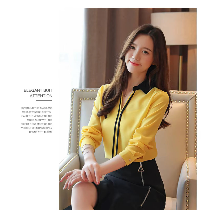 Camisa Manga larga para dama / Amarillo DM16