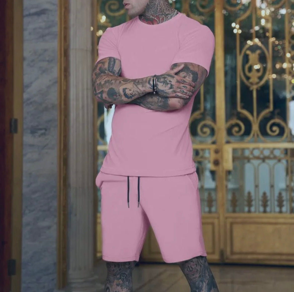 Set de Camiseta y Short BL53 - Rosado