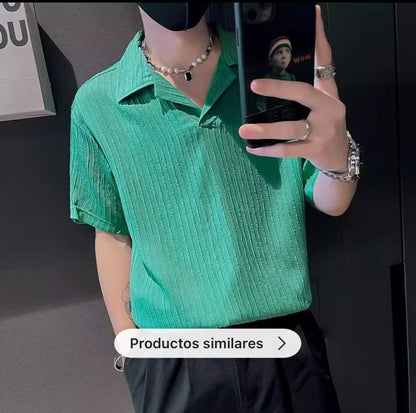 Camisa casual tipo polo/ IM21 -  Verde