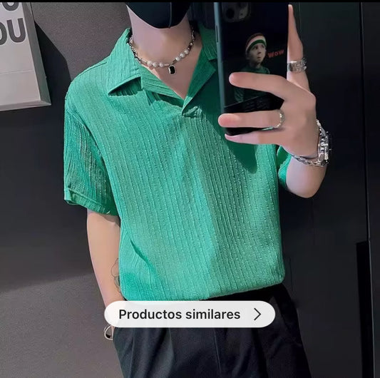 Camisa casual tipo polo/ IM21 -  Verde