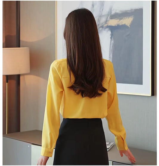 Camisa Manga larga para dama / Amarillo DM16