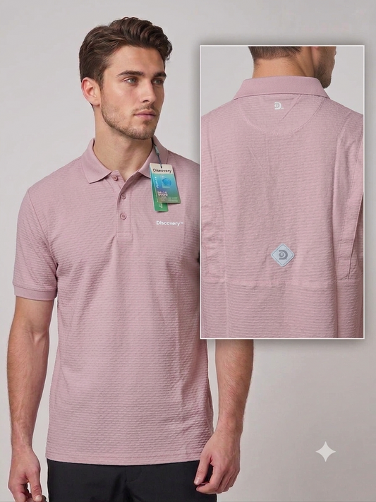 Camisa Tipo Polo Marca Discovery   - Rosa vieja  NK10