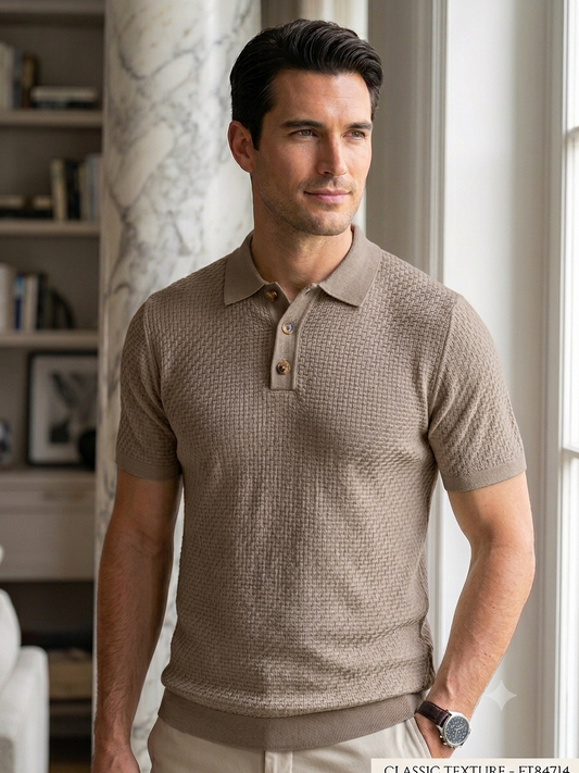 Camiseta Bongo Tipo Polo para Caballero - Cafe claro KCN12