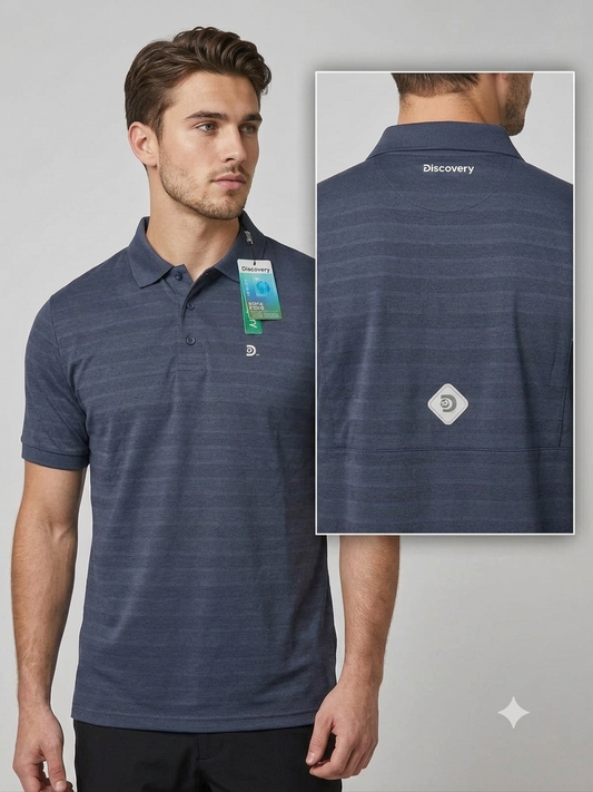 Camisa Tipo Polo Marca Discovery   -GRIS NK09