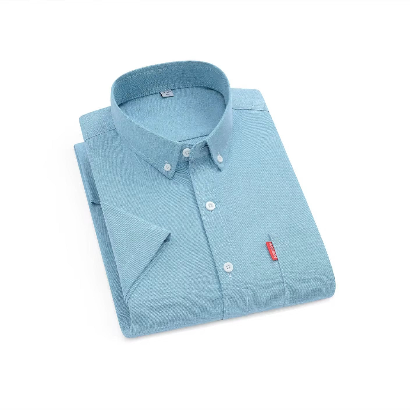 Camisa Formal manga corta para caballero/ Celeste B170