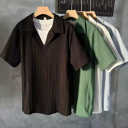 Camisa casual tipo polo/ IM21 -  Negra