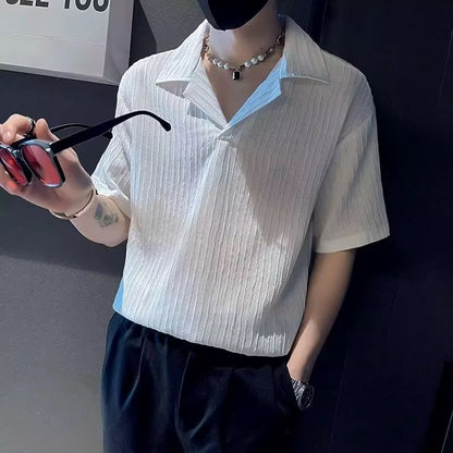 Camisa casual tipo polo/ IM21 - Blanco