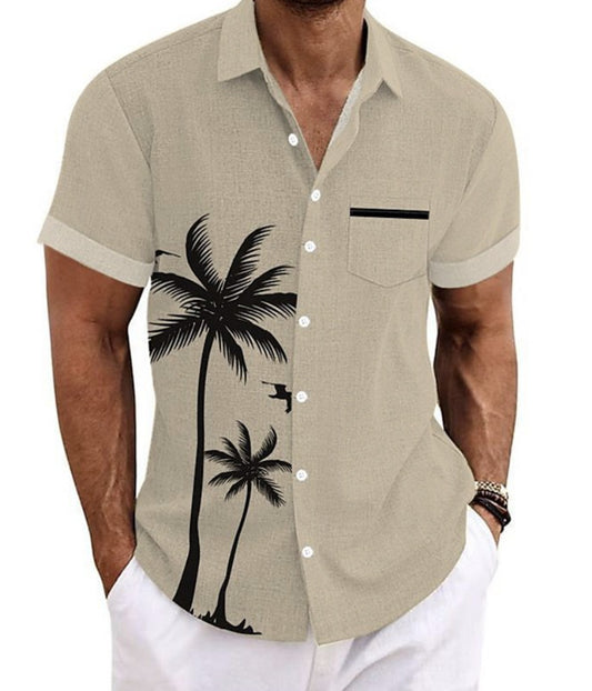Camisa casual para caballero  /Beige N23