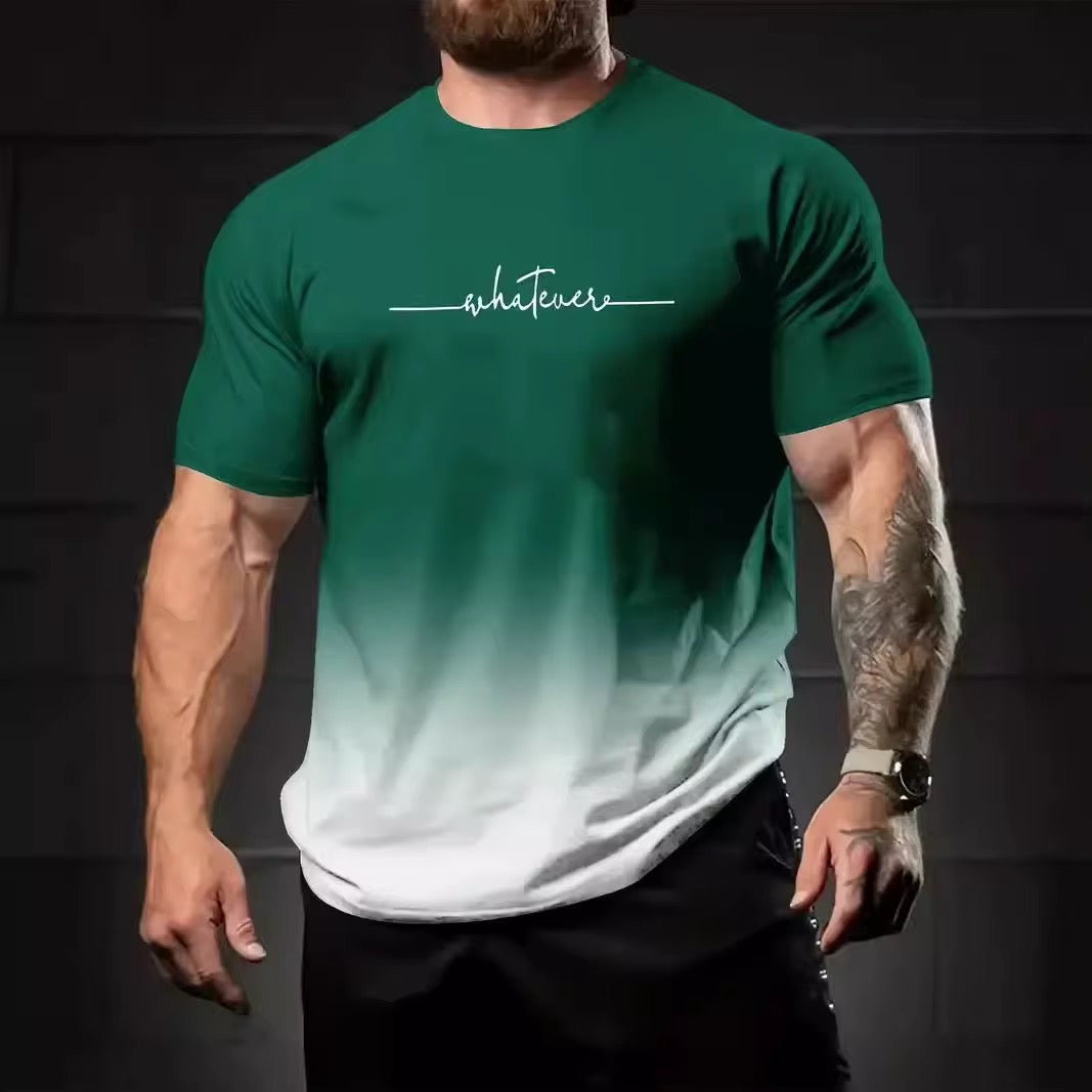 Camiseta casual / Verde-Blanco IM23