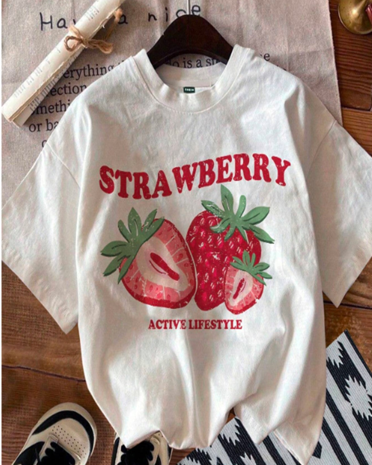 Camiseta casual /Blanco L1