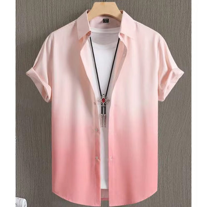 Camisa Casual Difuminada/ Rosa K163