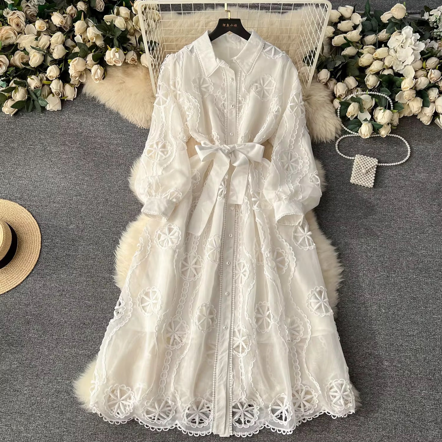 Vestido manga larga para Dama Unitalla/ Blanco B180
