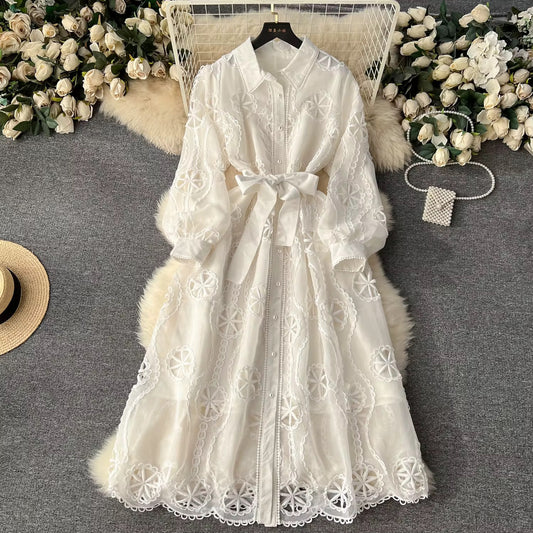 Vestido manga larga para Dama Unitalla/ Blanco B180