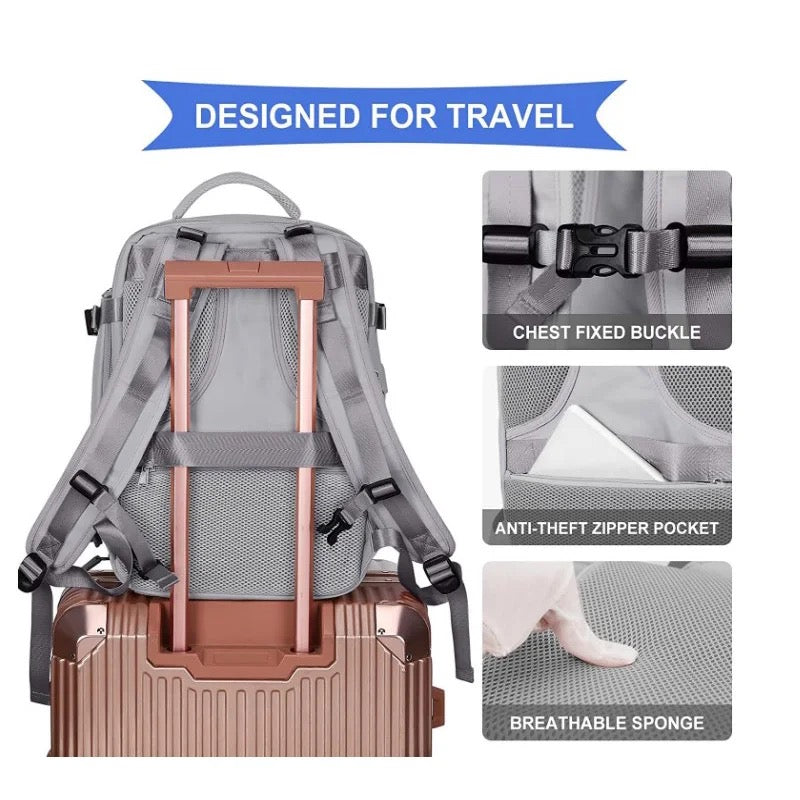 Mochila multifuncional Para viaje RS01/ Gris