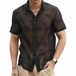 Camisa Casual Transpirable / Negro  BL49